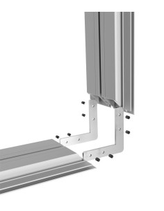 Équerres de 63 mm pour montage de profils sur caissons lumineux 2