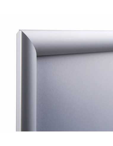 Danieli Store, Marco de aluminio de 25 mm abatible de pared para carteles  tamaño A1, Esquinas de inglete