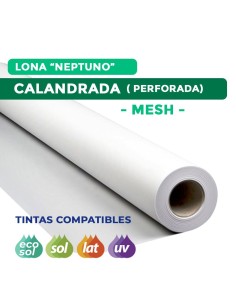 Lona mesh calandrada com liner 370grs. bobina impressão digital