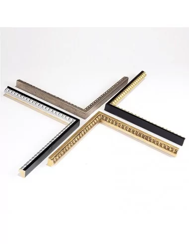 MOLDURA para cuadros. BAQUETON FILO GRABADO. 18x20mm. ORO