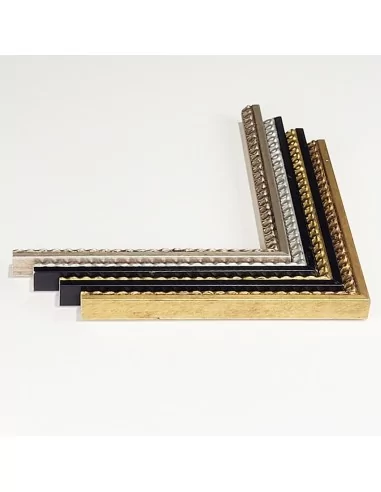 MOLDURA para cuadros. BAQUETON FILO GRABADO. 18x20mm. ORO