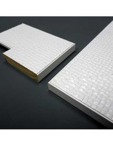 Moldura GRABADO MOSAICO 85x18mm BLANCO. Para cuadros