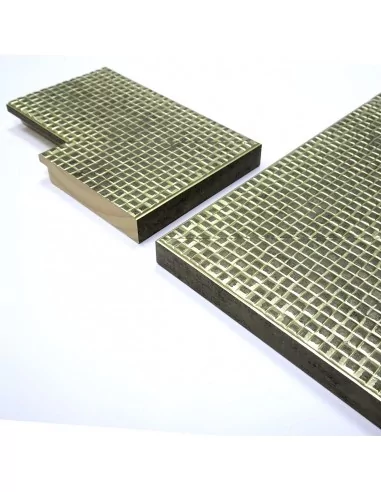 MOLDURA para cuadros. GRABADO MOSAICO ORO. 85x18mm MOLDURA para cuadros. GRABADO MOSAICO ORO. 85x18mm