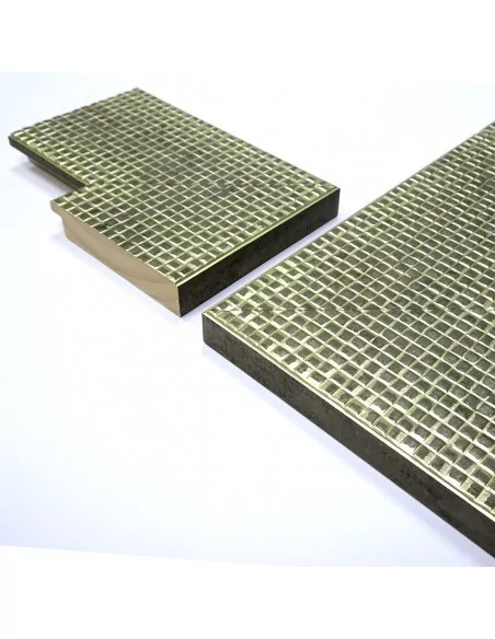 MOLDURA para cuadros. GRABADO MOSAICO ORO. 85x18mm MOLDURA para cuadros. GRABADO MOSAICO ORO. 85x18mm