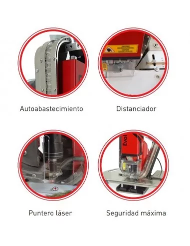 Ilhoseira pneumática automática para lonas com alimentação contínua