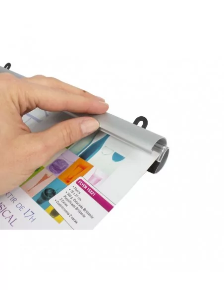 BARRA METÁLICA abatible PARA colgar CARTELES Y LONAS. Alutape