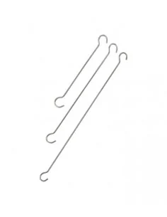 Tige métallique à double crochet pour suspension d'affiches au plafond