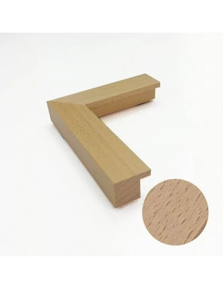 Moldura HAYA macizo. Para marcos de cuadros. Baquetón 25X20mm Moldura HAYA macizo. Para marcos de cuadros. Baquetón 25X20mm