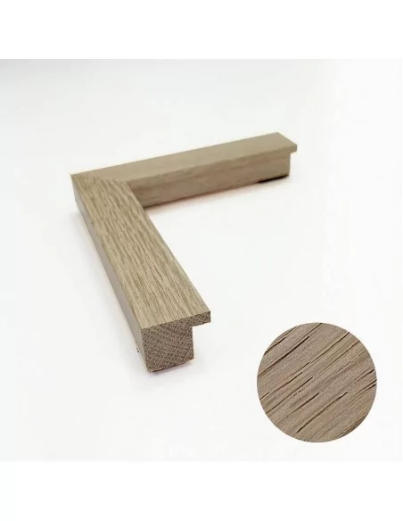 Moldura ROBLE macizo. Para marcos de cuadros. Baquetón 25X20mm. Moldura ROBLE macizo. Para marcos de cuadros. Baquetón 25X20mm.