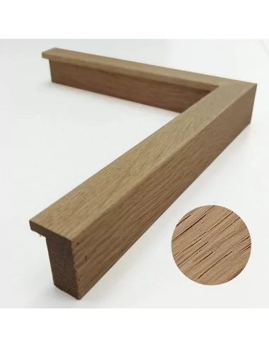 Moldura ROBLE macizo. Para marcos de cuadros. Baquetón 20X30mm. Moldura ROBLE macizo. Para marcos de cuadros. Baquetón 20X30mm.