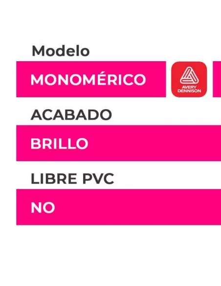 FILM LAMINAR BRILLO monomérico AVERY 3460. 50 mtrs. FILM LAMINAR BRILLO monomérico AVERY 3460. 50 mtrs.