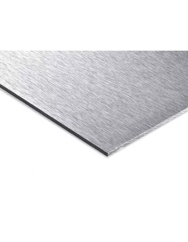 PANEL 3mm COMPOSITE Dibond ALUMINIO. PLATA CEPILLADA - PLATA