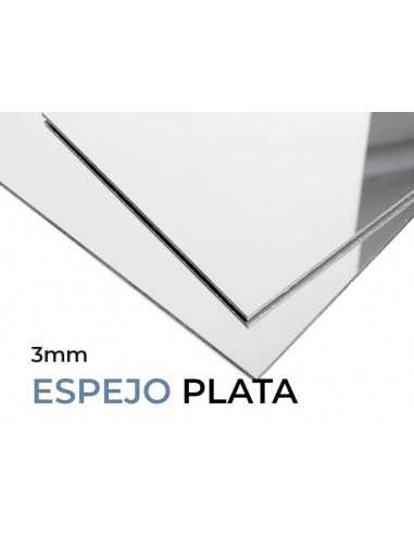 PANEL 3mm COMPOSITE Dibond ALUMINIO. ESPEJO PLATA