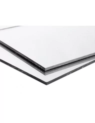 PANEL 3mm COMPOSITE Dibond ALUMINIO. ESPEJO PLATA