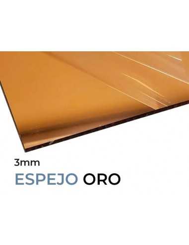 PANEL 3mm COMPOSITE Dibond ALUMINIO. ESPEJO ORO