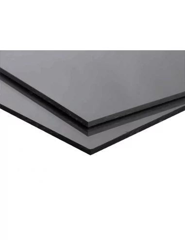 PANEL 3mm COMPOSITE Dibond ALUMINIO. ESPEJO ANTRACITA GRIS