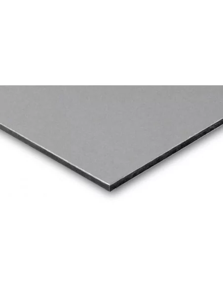 PANEL 3mm COMPOSITE ALUMINIO. BLANCO-PLATA. MOLDIBER