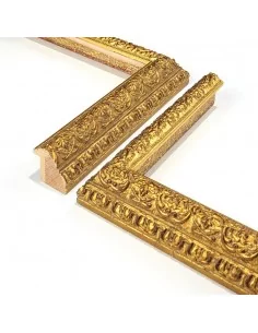 MOLDURA GRABADO FLOR LIS. 35x40mm. ORO