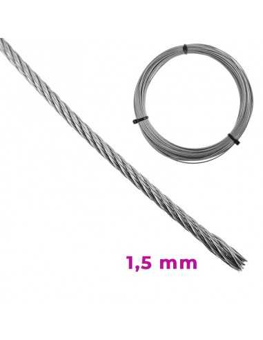 Cable de acero de 6mm de ø y 10 m de longitud