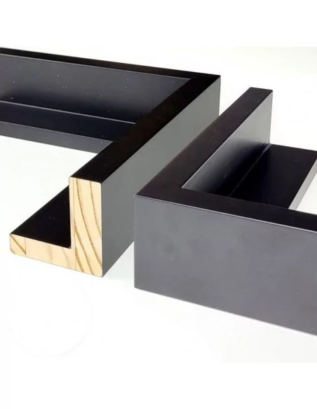 MOLDURA CAJA AMERICANA 55mm NEGRO