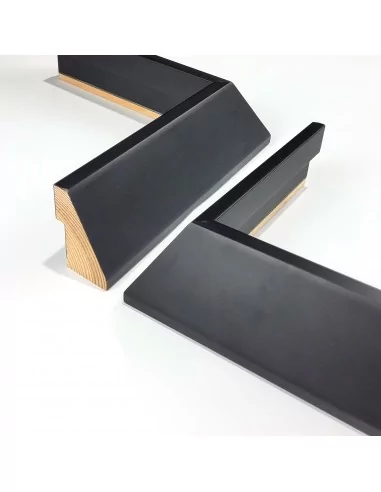 MOLDURA SEMI PIRAMIDE GALERIA. 45x70mm.NEGRO MATE MOLDURA SEMI PIRAMIDE GALERIA. 45x70mm.NEGRO MATE