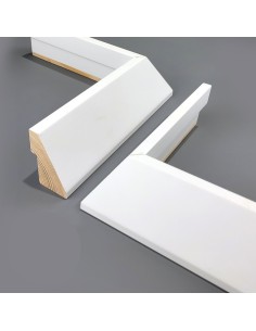 MOLDURA SEMI PIRAMIDE GALERIA. 45x70mm.BLANCO MATE