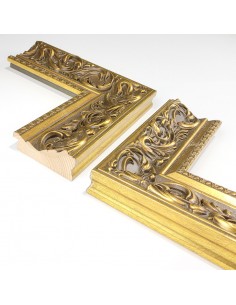 MOLDURA CLÁSICA PARA CUADROS Y ESPEJOS GRABADO CLÁSICO 90x35mm ORO VIEJO