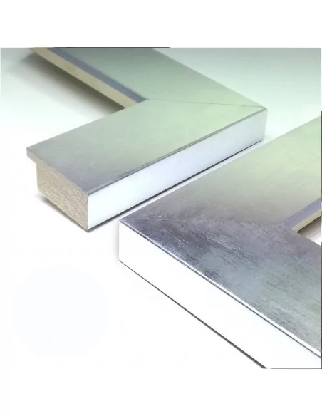 MOLDURA PLANA 40mm PLATA ACERO