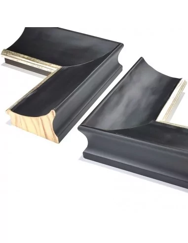 MOLDURA CLÁSICA PROFUNDA LISA. 85x55mm. NEGRO FILO PLATA MOLDURA CLÁSICA PROFUNDA LISA. 85x55mm. NEGRO FILO PLATA