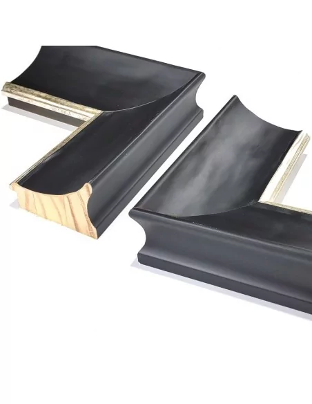 MOLDURA CLÁSICA PROFUNDA LISA. 85x55mm. NEGRO FILO PLATA MOLDURA CLÁSICA PROFUNDA LISA. 85x55mm. NEGRO FILO PLATA