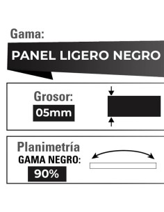 PANEL LIGERO Negro 5mm grosor. Pegasus Black 2