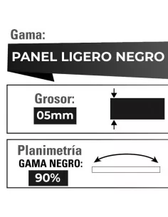 PANEL LIGERO Negro 5mm grosor. Pegasus Black 2