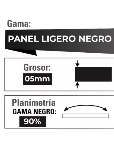 PANEL LIGERO Negro 5mm grosor. Pegasus Black PANEL LIGERO Negro 5mm grosor. Pegasus Black