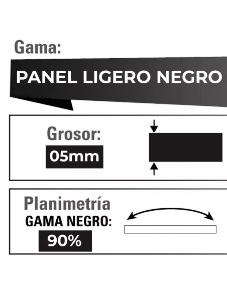 PANEL LIGERO Negro 5mm grosor. Pegasus Black PANEL LIGERO Negro 5mm grosor. Pegasus Black
