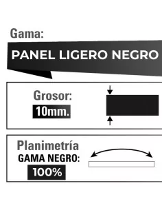 PANEL LIGERO Negro 10 mm grosor. Pegasus Black 2
