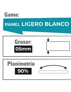 PANEL LIGERO Blanc de 5 mm d'épaisseur. Pegasus Starplast 2