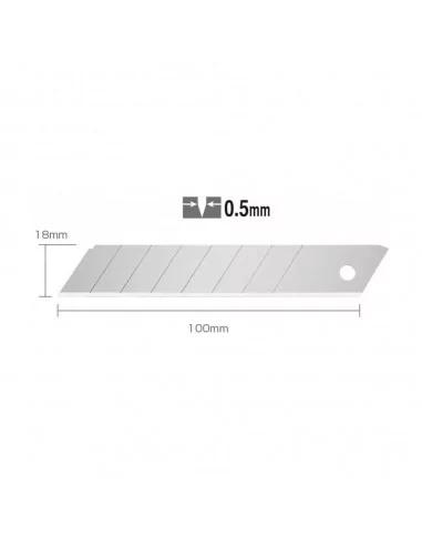 Recambio cuchillas 18mm para cutter ( 100 uds. )_Moldiber