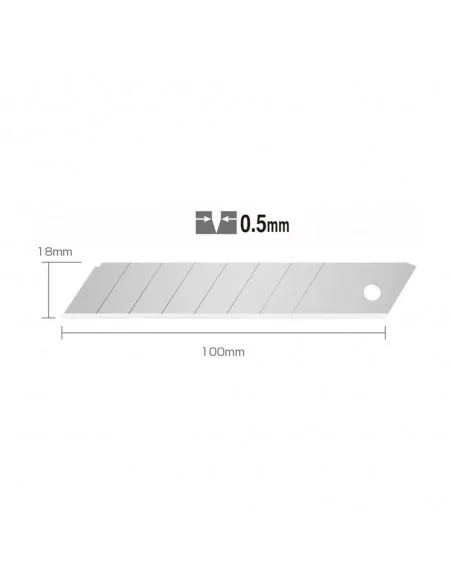 Recambio cuchillas 18mm para cutter ( 100 uds. )_Moldiber