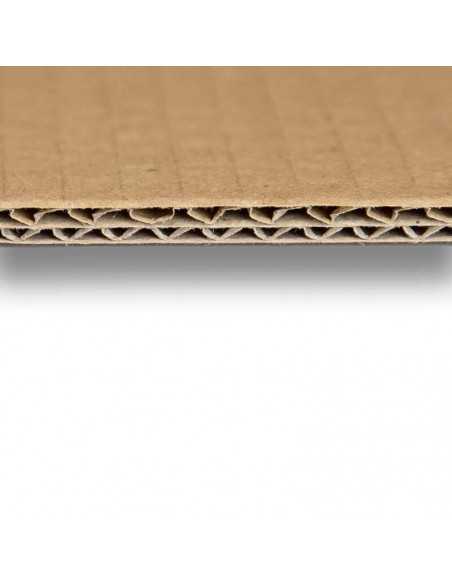 Cartón ondulado marrón, Planchas 100x140 cm, 6.5mm grosor