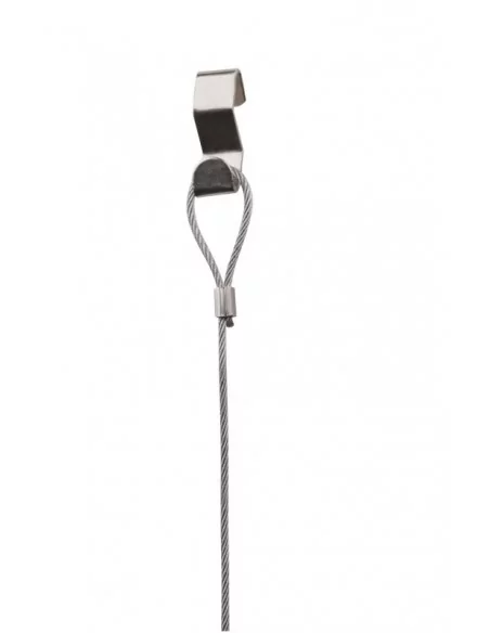 CORDE À TIRER EN ACIER DE 180 cm AVEC BOUCLE SUPÉRIEURE POUR ACCROCHER DES PHOTOS OU DES ENSEIGNES CORDE À TIRER EN ACIER DE 180 cm AVEC BOUCLE SUPÉRIEURE POUR ACCROCHER DES PHOTOS OU DES ENSEIGNES