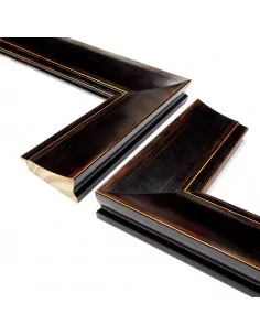 Moldura clásica 69x30mm negro fondo teja