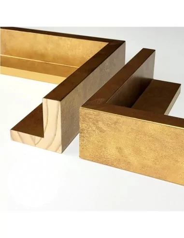 MOLDURA CAJA AMERICANA 45mm ORO.