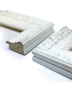 MOLDURA GRABADA 45mm BLANCO DECAPÉ