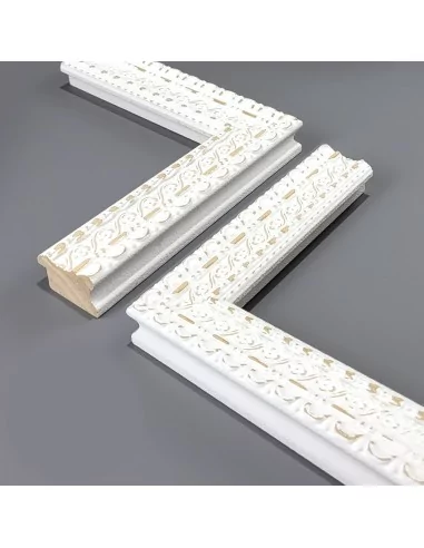 MOLDURA GRABADO FLORAL. 45x30mm. BLANCO DECAPÉ MOLDURA GRABADO FLORAL. 45x30mm. BLANCO DECAPÉ