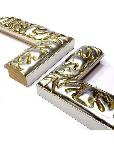 MOLDURA LABRADA 39x22mm PLATA BRILLO