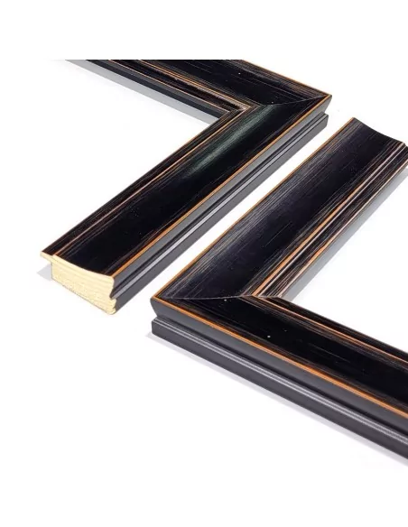 MOLDURA MOLDURA 43x22mm. NEGRO RASPADO. MOLDURA MOLDURA 43x22mm. NEGRO RASPADO.