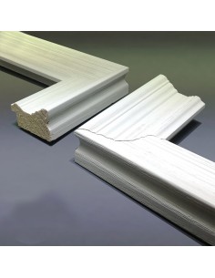 MOLDURA CLASICA 43mm BLANCO RASPADO