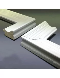 MOLDURA CLASICA 43mm BLANCO RASPADO