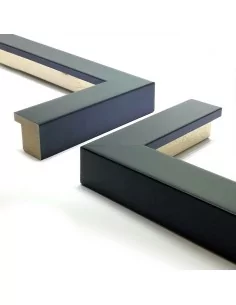 MOLDURA 23mm FONDO RAYADO PLATA. BLANCO