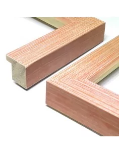 MOLDURA 23mm FONDO RAYADO PLATA. NARANJA
